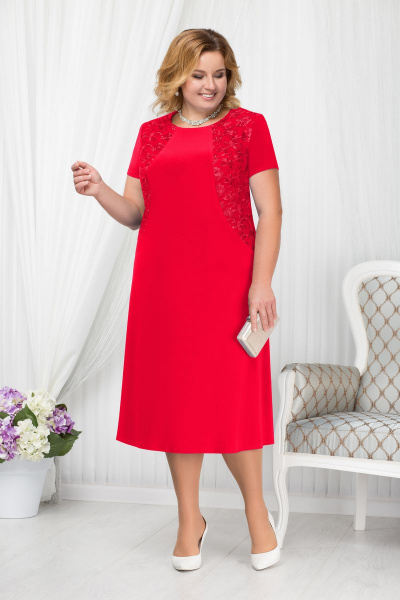 Блуза, платье Ninele 5665 красный - фото 3