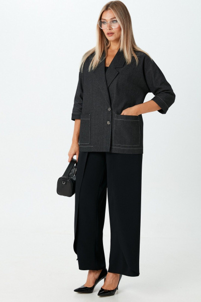 Брюки, жакет LM К860143 черный_джинс - фото 10