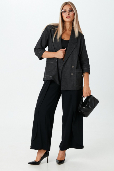Брюки, жакет LM К860143 черный_джинс - фото 7