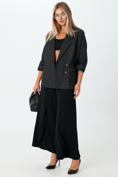 Брюки, жакет LM К860143 черный_джинс - фото 4