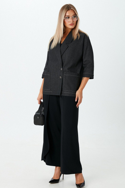 Брюки, жакет LM К860143 черный_джинс - фото 1