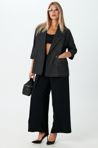 Жакет LM М86 джинс_черный - фото 6