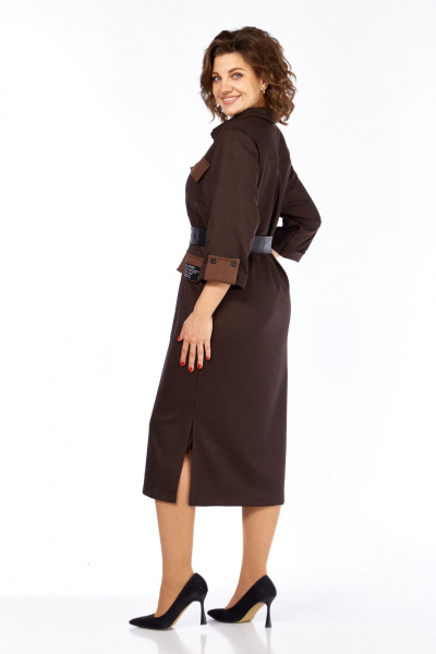 Платье Rishelie 998 коричневый - фото 5