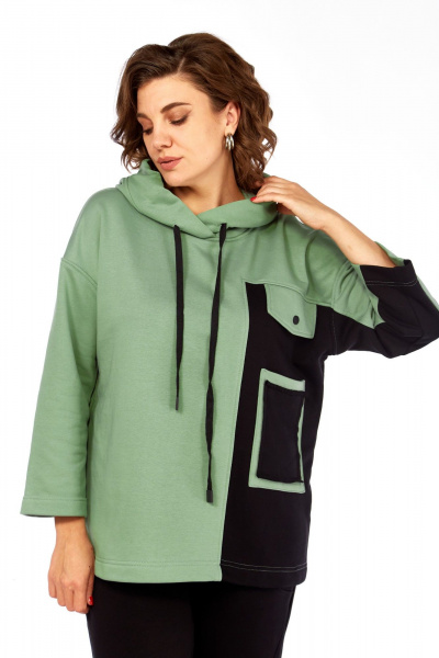 Брюки, худи Rishelie 999 зеленый+черный - фото 6