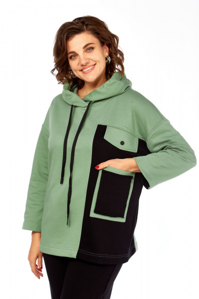 Брюки, худи Rishelie 999 зеленый+черный - фото 5