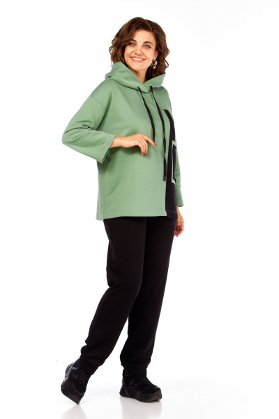 Брюки, худи Rishelie 999 зеленый+черный - фото 3