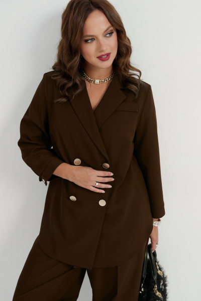 Брюки, жакет Твой имидж 2270  шоколад - фото 5