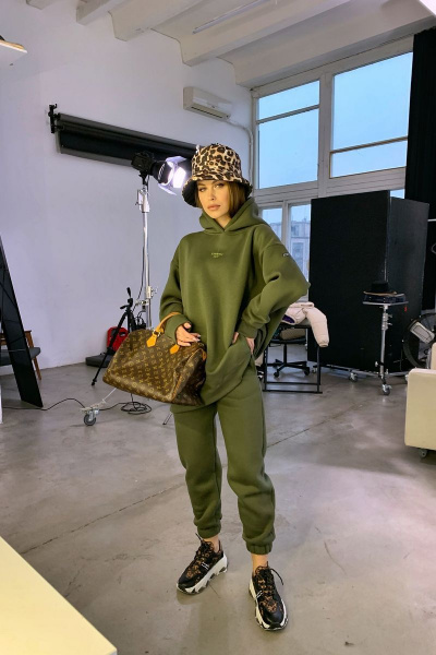 Брюки RAWR 213-начес хаки - фото 1