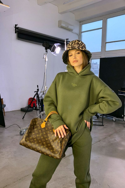 Брюки RAWR 213-начес хаки - фото 2