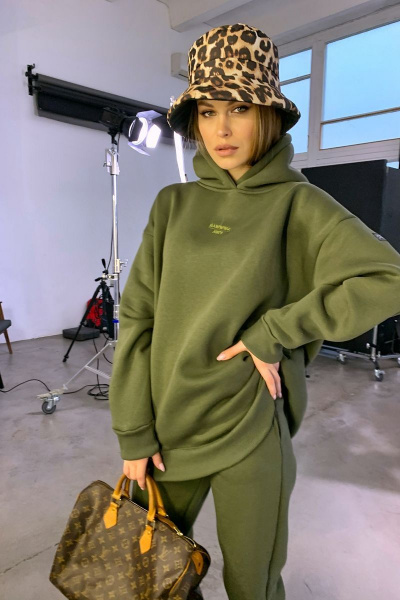 Брюки RAWR 213-начес хаки - фото 4