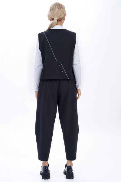 Блуза, брюки, жилет Alani Collection 2450 черный - фото 16