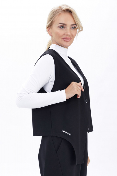 Блуза, брюки, жилет Alani Collection 2450 черный - фото 14