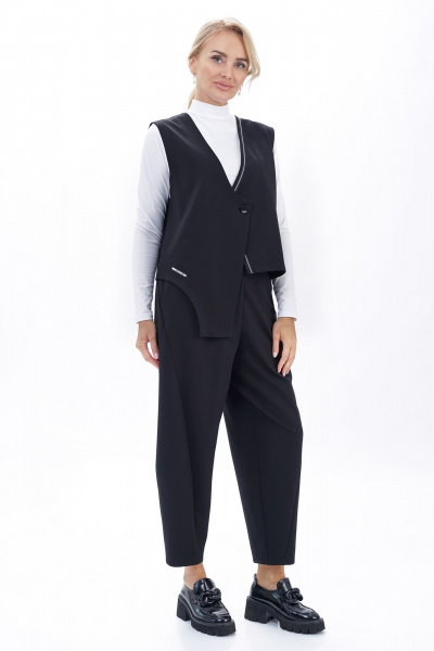 Блуза, брюки, жилет Alani Collection 2450 черный - фото 10