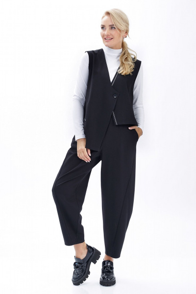 Блуза, брюки, жилет Alani Collection 2450 черный - фото 8