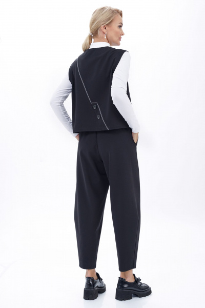 Блуза, брюки, жилет Alani Collection 2450 черный - фото 12