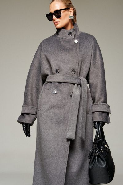 Пальто Beautiful&Free 7012 графит - фото 14