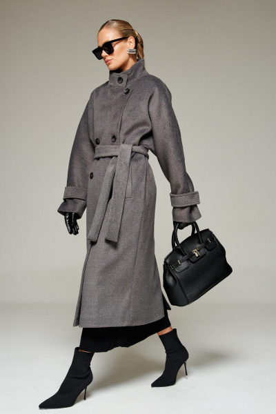 Пальто Beautiful&Free 7012 графит - фото 12