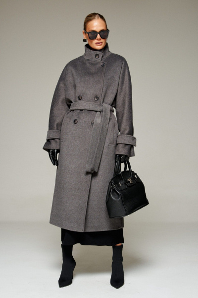Пальто Beautiful&Free 7012 графит - фото 11
