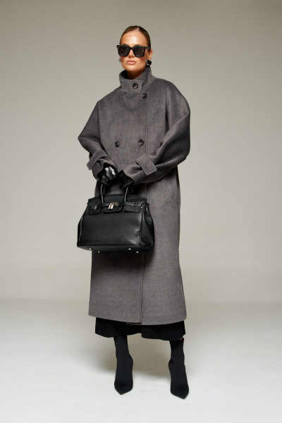 Пальто Beautiful&Free 7012 графит - фото 6