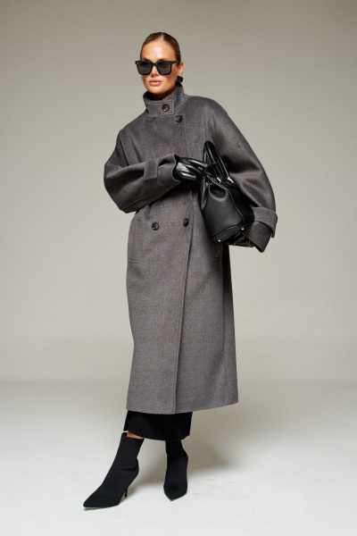 Пальто Beautiful&Free 7012 графит - фото 5