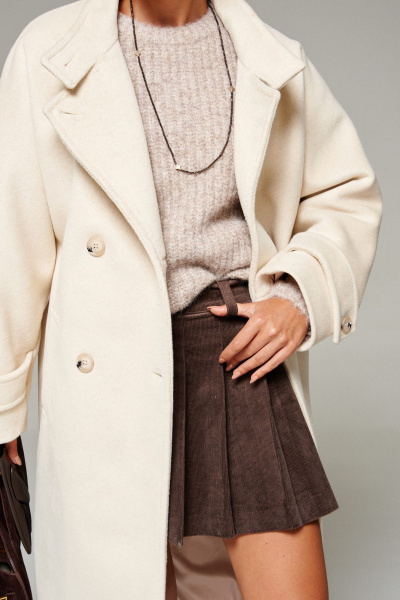 Пальто Beautiful&Free 7012 молоко - фото 15