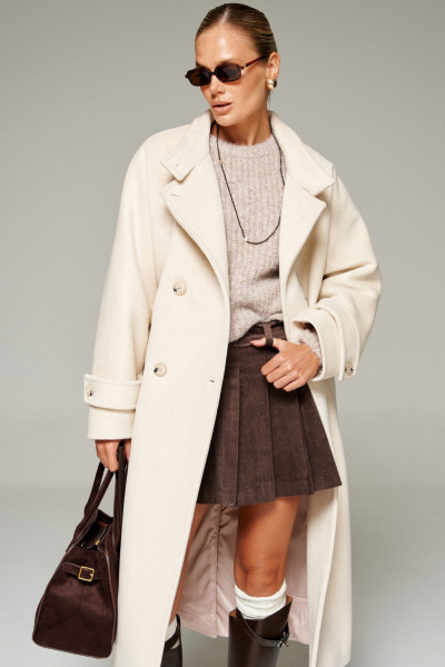 Пальто Beautiful&Free 7012 молоко - фото 14