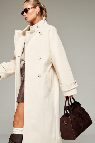 Пальто Beautiful&Free 7012 молоко - фото 12