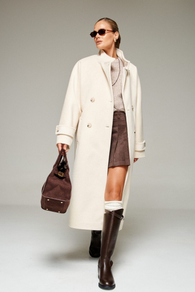 Пальто Beautiful&Free 7012 молоко - фото 9