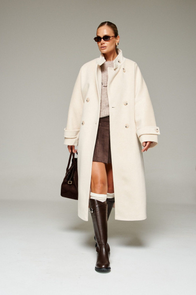 Пальто Beautiful&Free 7012 молоко - фото 4