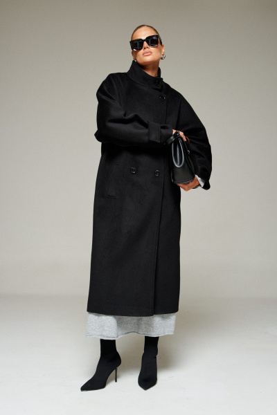 Пальто Beautiful&Free 7012 черный - фото 15