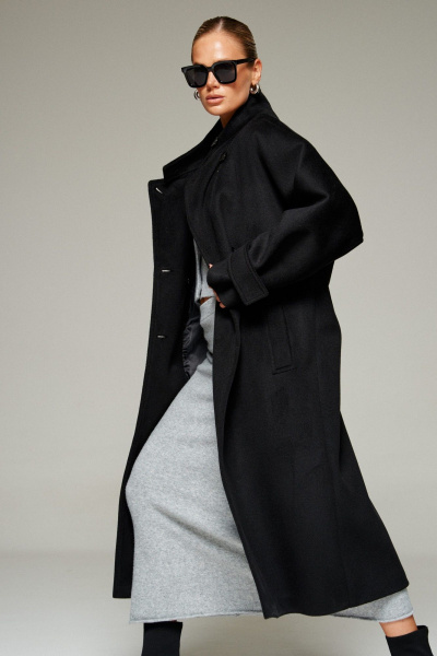 Пальто Beautiful&Free 7012 черный - фото 12