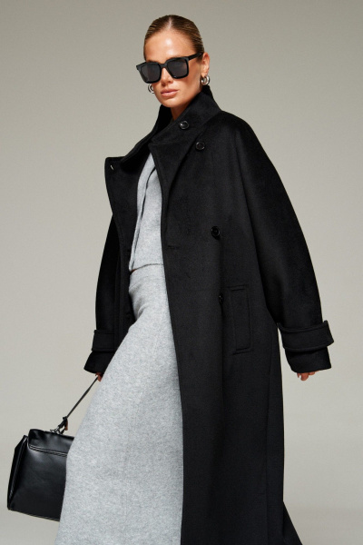 Пальто Beautiful&Free 7012 черный - фото 11