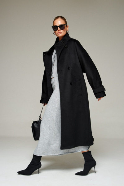 Пальто Beautiful&Free 7012 черный - фото 10