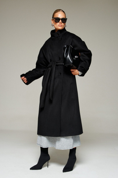 Пальто Beautiful&Free 7012 черный - фото 2