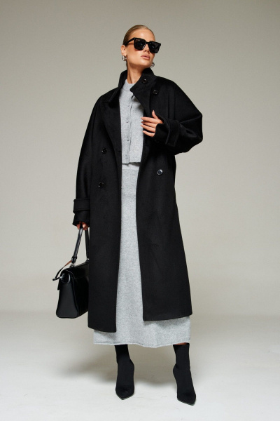 Пальто Beautiful&Free 7012 черный - фото 8