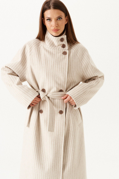 Пальто ELLETTO 3902 молочный - фото 8