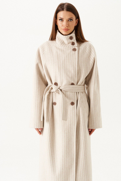 Пальто ELLETTO 3902 молочный - фото 7