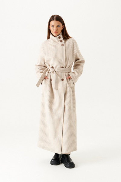 Пальто ELLETTO 3902 молочный - фото 6