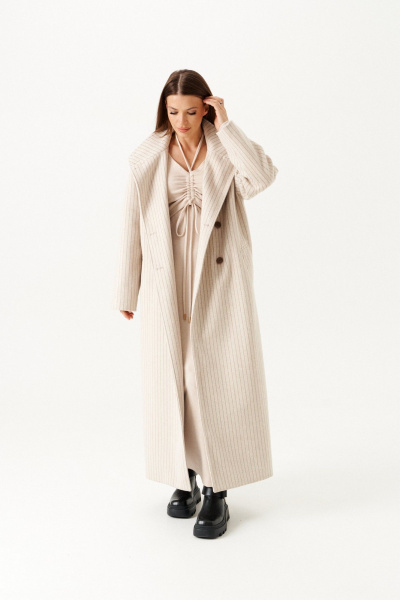 Пальто ELLETTO 3902 молочный - фото 3