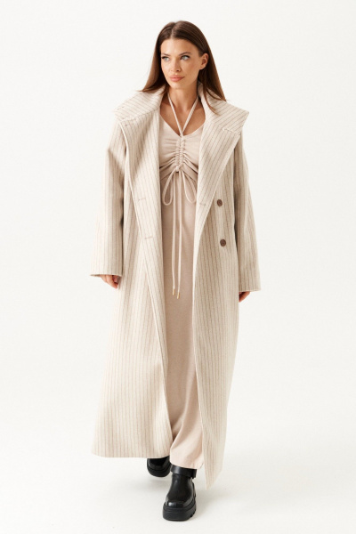 Пальто ELLETTO 3902 молочный - фото 2