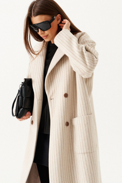 Пальто ELLETTO 3901 молочный - фото 11