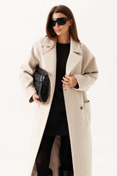 Пальто ELLETTO 3901 молочный - фото 10