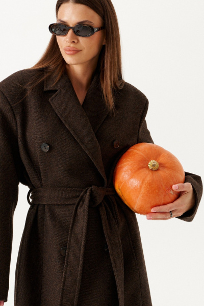 Пальто ELLETTO 3897 коричневый - фото 4