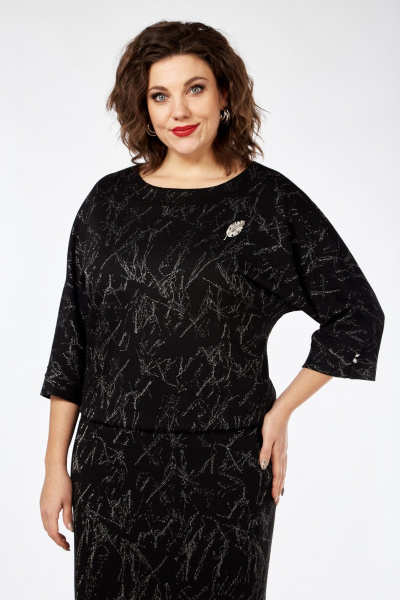 Платье СиБон 0358 черный - фото 2