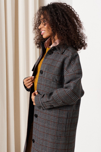 Пальто C. of PAPAYA NEW 1750 клетка - фото 7