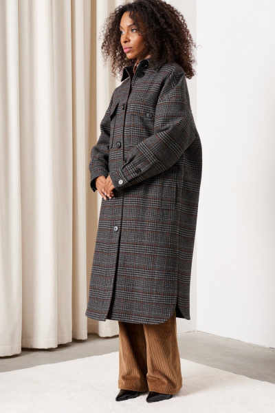 Пальто C. of PAPAYA NEW 1750 клетка - фото 3