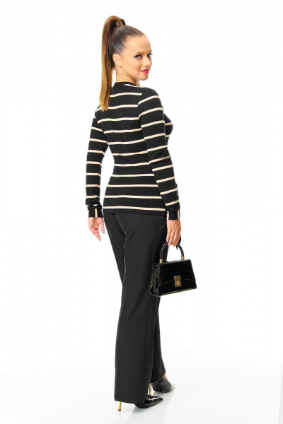 Брюки, джемпер T&N 7702 полоска_черный - фото 4