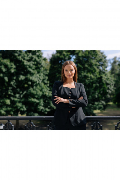 Брюки, жакет Marshop М206 черный - фото 5