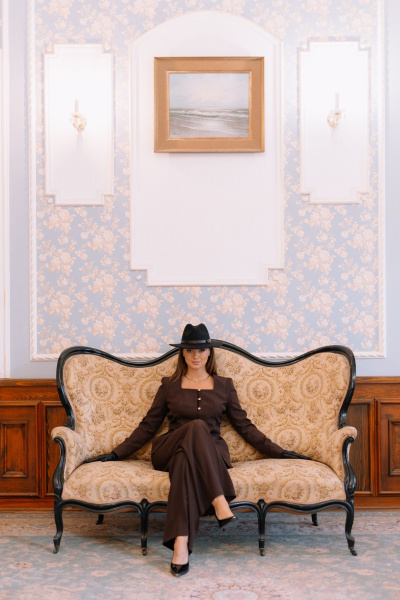 Брюки, жакет Marshop М206 шоколадный - фото 8