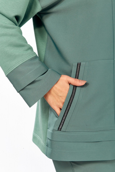 Костюм спортивный брюки худи больших размеров Tensi 405 яблоко - фото 5